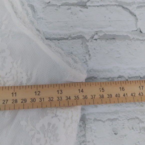 Free People Dress Womens 4 Ivory White Verushka Halter Neck Sleeveless Lace Mini - Picture 6 of 14